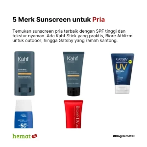 5 Merk Sunscreen untuk Pria