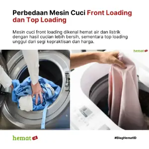 Perbedaan Mesin Cuci Front Loading dan Top Loading