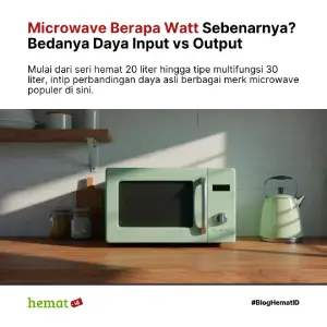 Microwave Berapa Watt Sebenarnya? Bedanya Daya Input vs Output yang Wajib Tahu