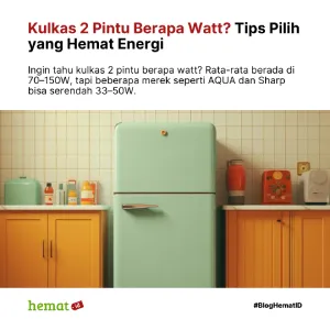 Kulkas 2 Pintu Berapa Watt? Perbandingan Daya Listrik dan Tips Pilih yang Hemat Energi