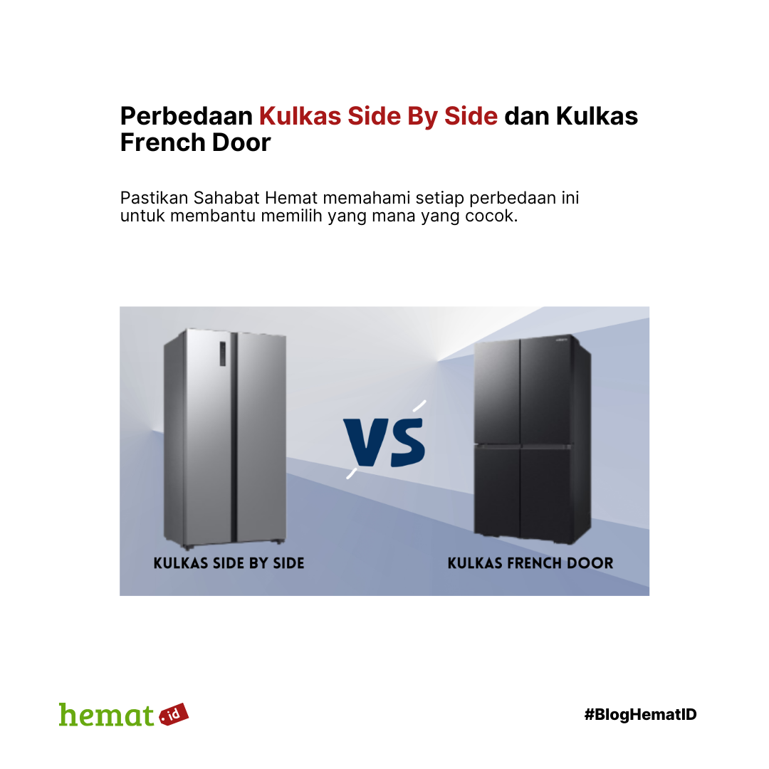 Perbedaan Kulkas Side By Side dan Kulkas French Door