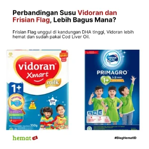 Perbandingan Susu Vidoran dan Frisian Flag, Lebih Bagus Mana?