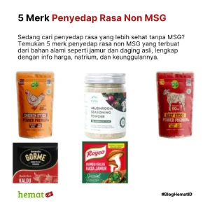 5 Merk Penyedap Rasa Non MSG