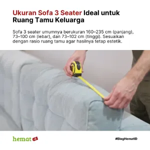 Ukuran Sofa 3 Seater Ideal untuk Ruang Tamu Keluarga