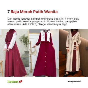 7 Baju Merah Putih Wanita