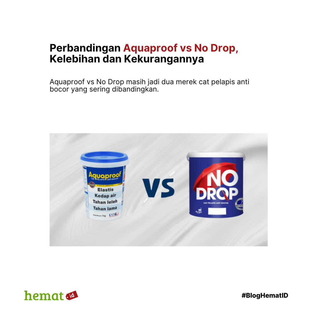 Perbandingan Aquaproof vs No Drop, Kelebihan dan Kekurangannya