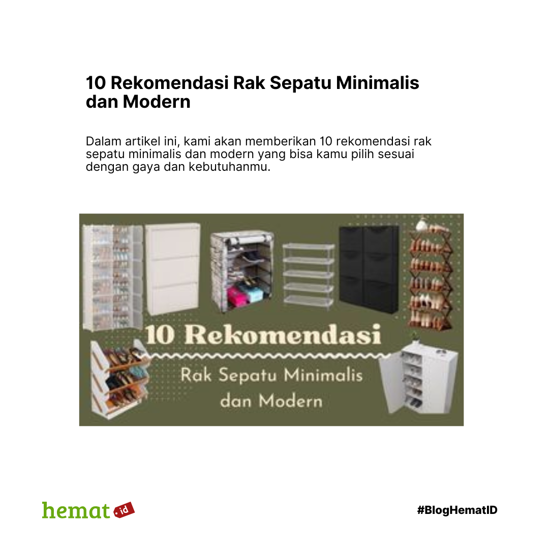 10 Rekomendasi Rak Sepatu Minimalis dan Modern