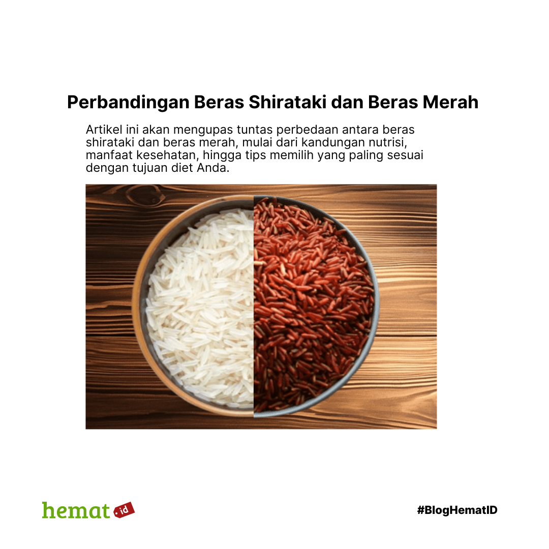 Perbandingan Beras Shirataki dan Beras Merah