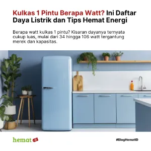 Kulkas 1 Pintu Berapa Watt? Ini Daftar Daya Listrik dan Tips Hemat Energi