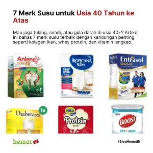 7 Merk Susu untuk Usia 40 Tahun ke Atas