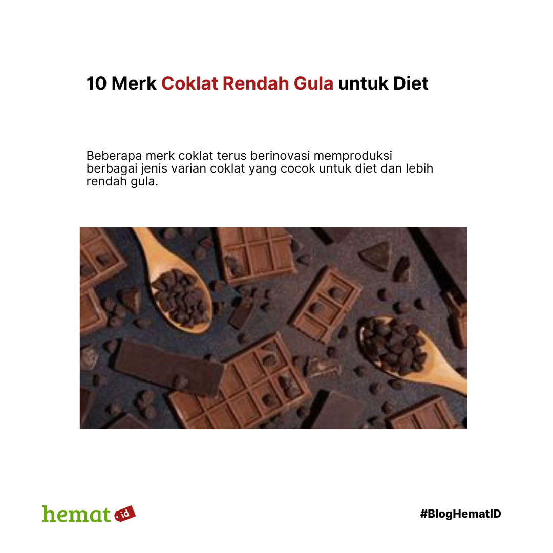 10 Merk Coklat Rendah Gula untuk Diet