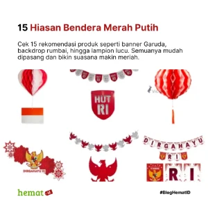 15 Hiasan Bendera Merah Putih