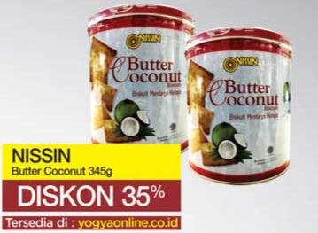 Promo Harga NISSIN Biscuits Butter Coconut 345 gr - Yogya